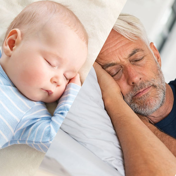 Bambino ed adulto a confronto che dormono con un cuscino ergonomico 