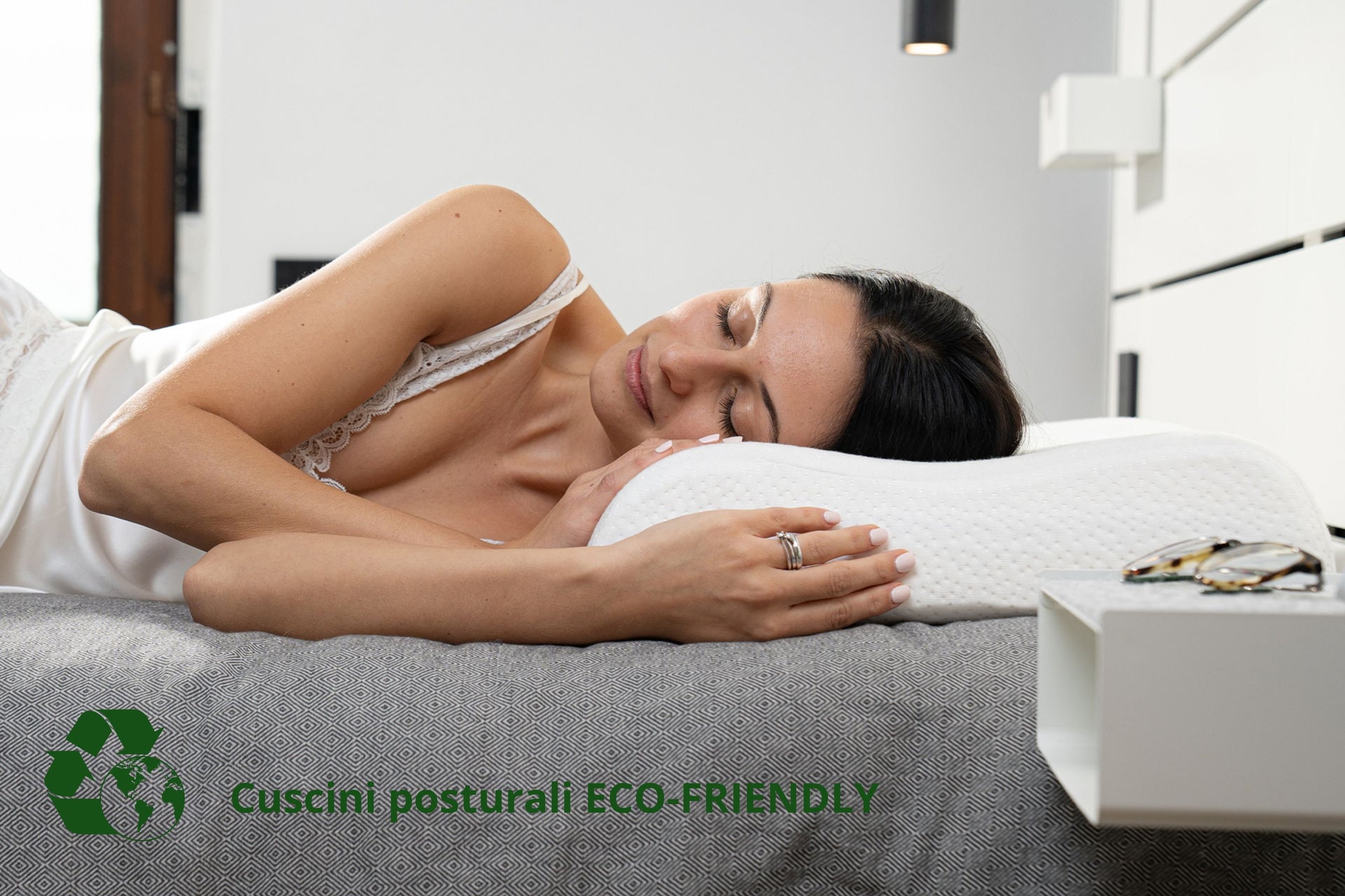 Cuscino per cervicale in memory-foam Made In Italy